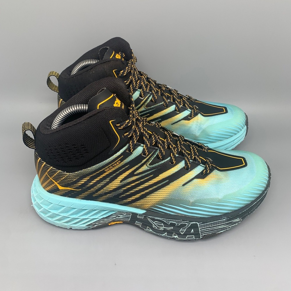 Hoka One Speedgoat Mid‎ 2 GTX Gore-tex Blue Trail Running Shoes Women's Sz 7.5